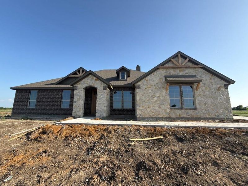 In-progress construction of a new home in Clear Sky Addition, Valley View, TX (Image 7).
