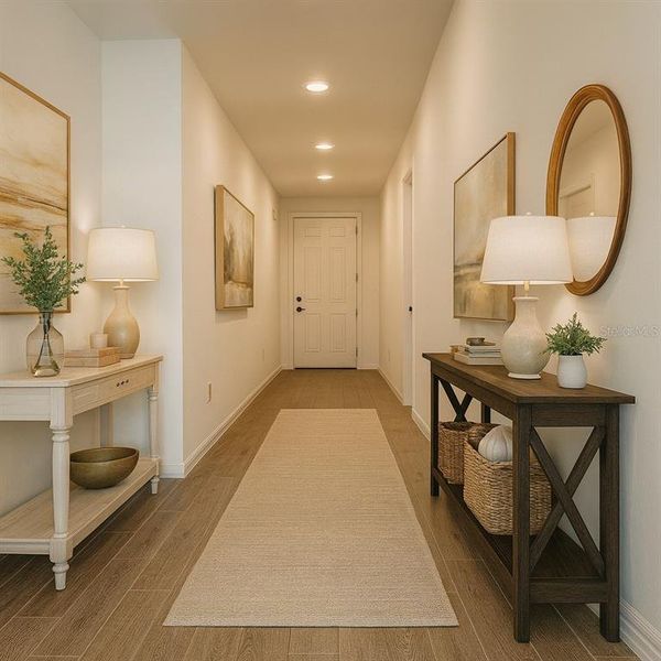 Furnished interior view inside a new home in Deer Run at Crosswinds, Davenport (Image 3).