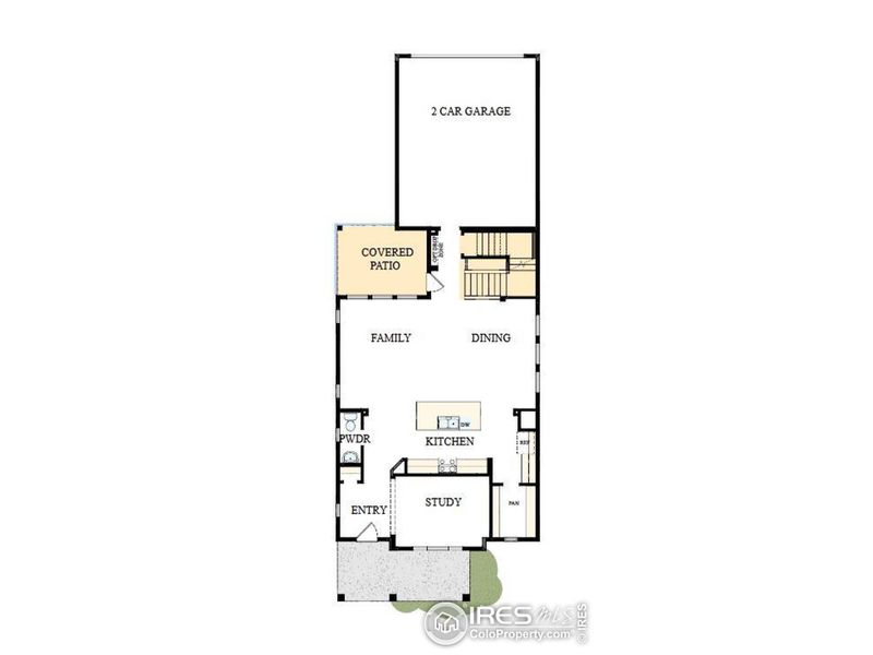 2D floor plan layout of this home in Kinston Cottage, Loveland, CO (Image 6).