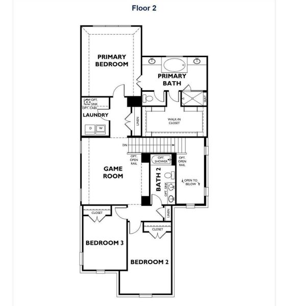2D floor plan layout of this home in Sienna 40', Missouri City, TX (Image 4). 2D floor plan layout of this home in Sienna 40', Missouri City, TX (Image 4).