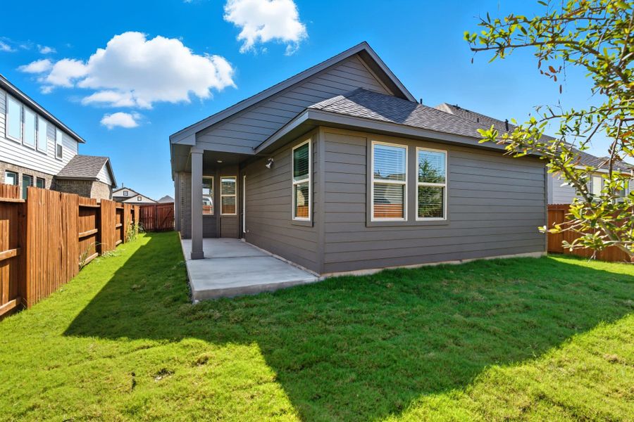 Exterior details and patio area of a home in Stillwater Ranch, San Antonio (Image 24). Exterior details and patio area of a home in Stillwater Ranch, San Antonio (Image 24).