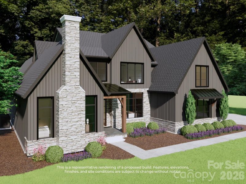 Front exterior of a new home in , Davidson, NC, highlighting curb appeal (Image 7).