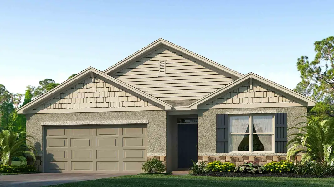 Representative exterior photo of a completed home built from the Cali by D.R. Horton in Riverside Terrace, Temple Terrace, FL (Image 21).