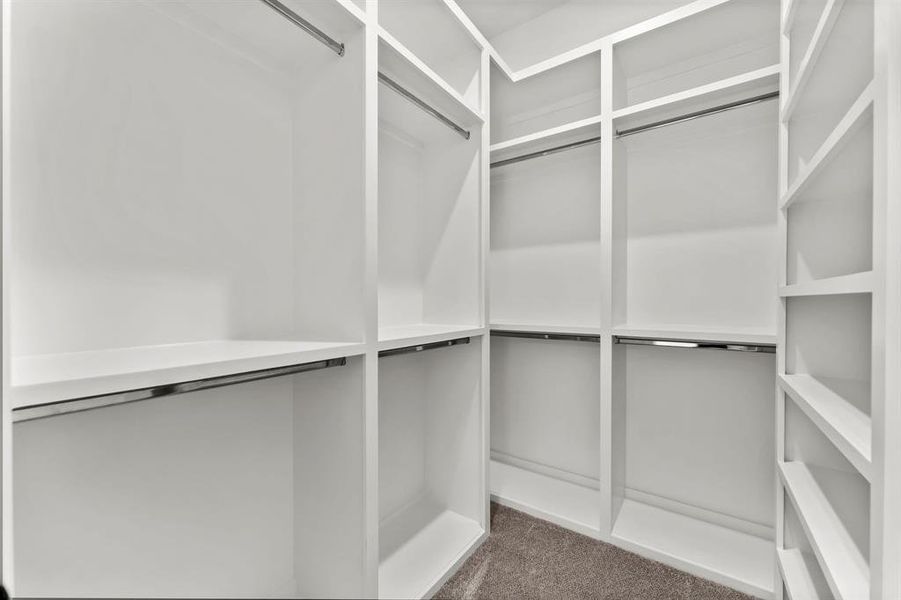 Plenty of space in both primary closets