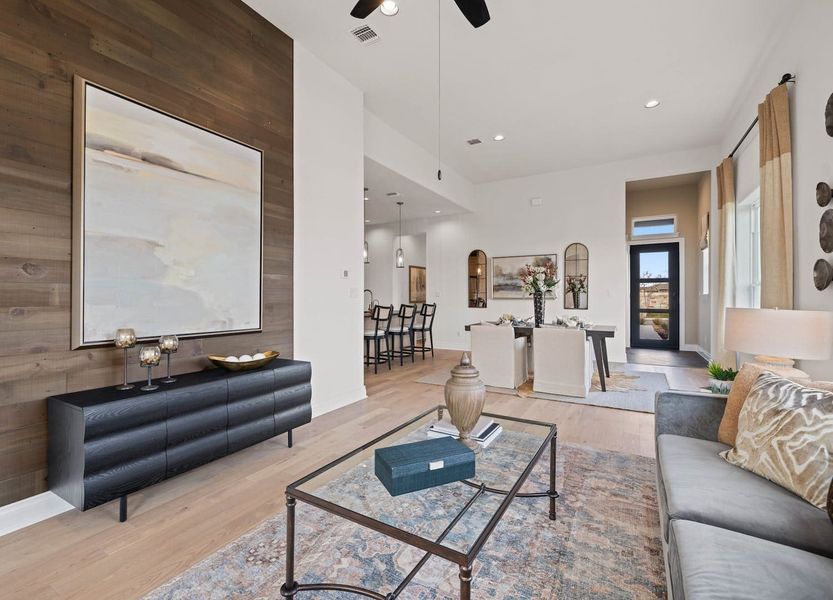 Furnished interior view inside a new home in Santa Rita Ranch – Townhomes, Liberty Hill (Image 6).