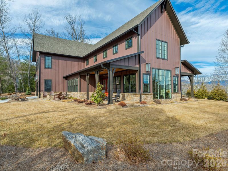 Exterior details and patio area of a home in , Asheville (Image 24).