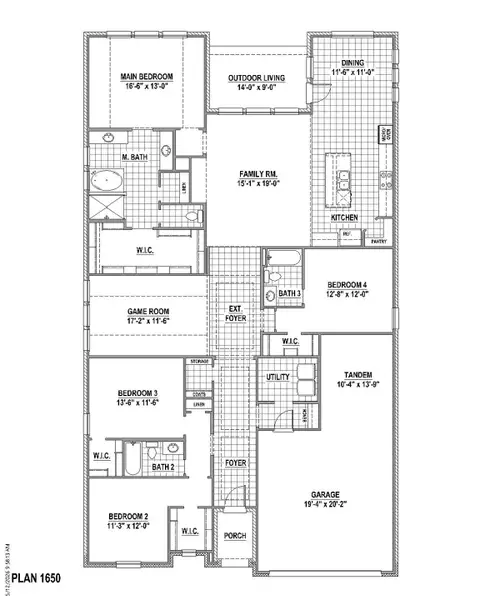 Plan 1650 1st Floor