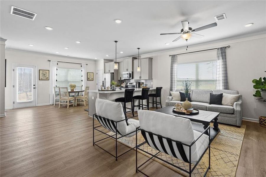 Furnished interior view inside a new home in Jameson Towns, Villa Rica (Image 3).