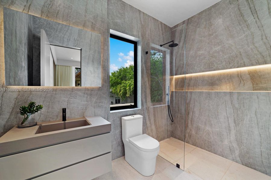 Furnished interior view inside a new home in , Miami (Image 14).