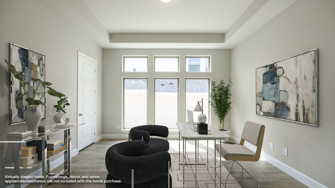 Furnished interior view inside a new home in Eldorado At Santa Rita Ranch 50', Liberty Hill (Image 7).