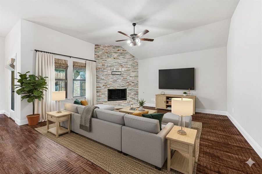 Living Room - virtually staged