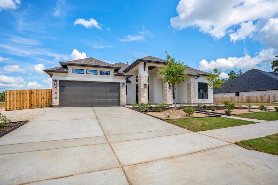 Front exterior of a new home in Colton, Todd Mission, TX, highlighting curb appeal (Image 1). Front exterior of a new home in Colton, Todd Mission, TX, highlighting curb appeal (Image 1).