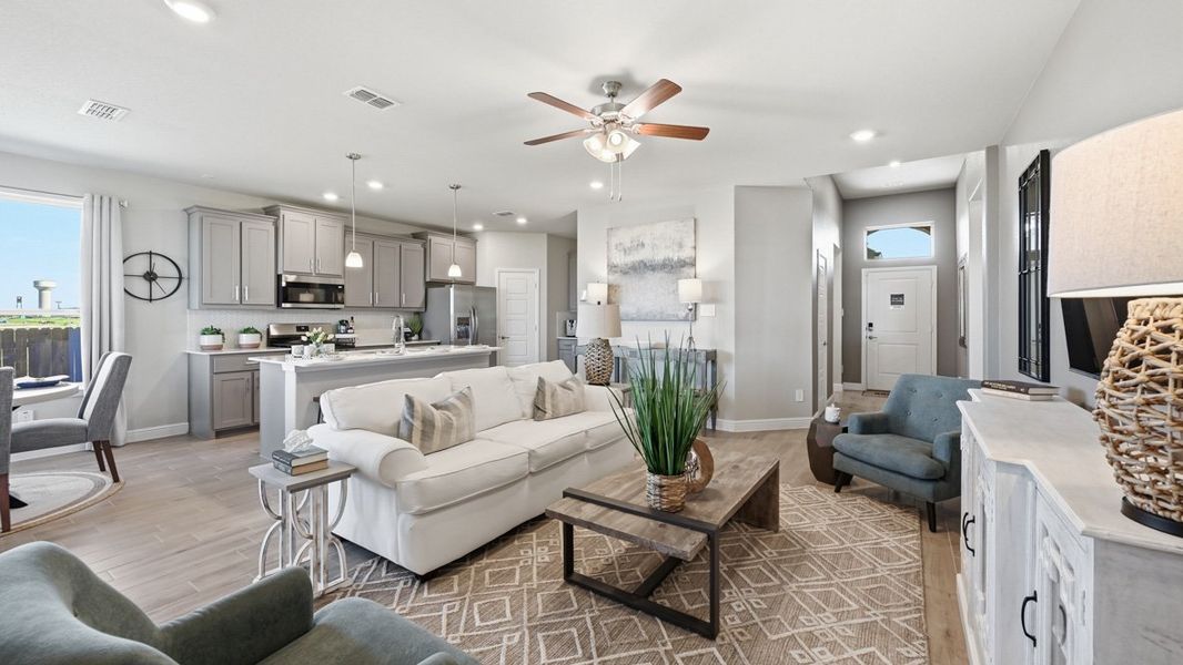 Furnished interior view inside a new home in Bluestem, Rhome (Image 17).