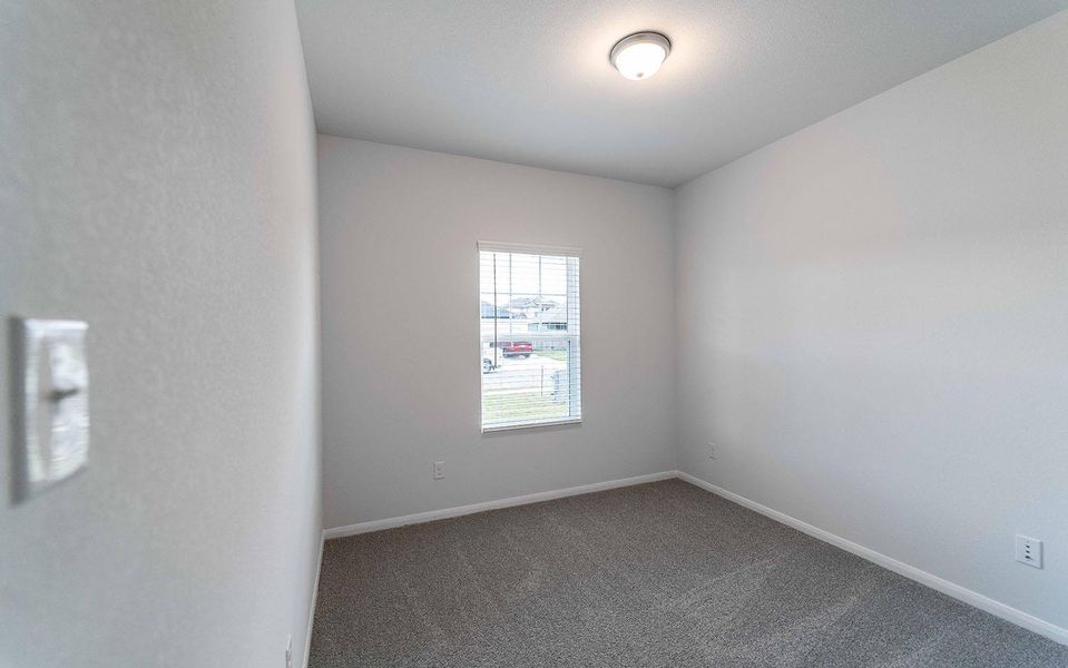 Spare room with carpet and baseboards Spare room with carpet and baseboards