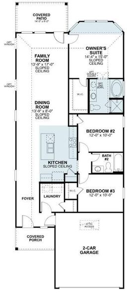 2D floor plan layout of this home in Ambrose, La Marque, TX (Image 4).