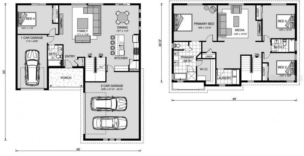 2D floor plan layout of this home in , Myakka City, FL (Image 2). 2D floor plan layout of this home in , Myakka City, FL (Image 2).