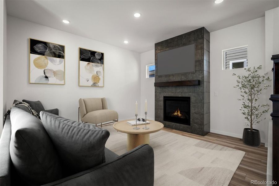Furnished interior view inside a new home in Revel Crossing at Wolf Ranch – The Outlook Collection, Colorado Springs (Image 13).