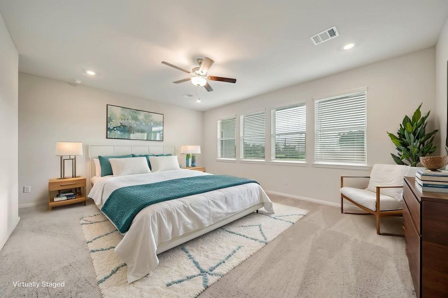 VIRTUALLY STAGED...Owner's Retreat with ensuite bath.