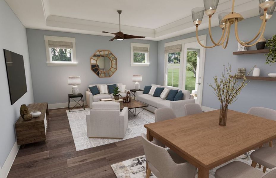 Furnished interior view inside a new home in Sun City Hilton Head, Bluffton (Image 22).