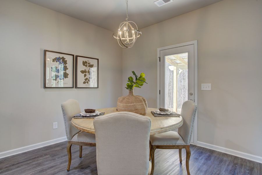 Breakfast area off of the kitchen