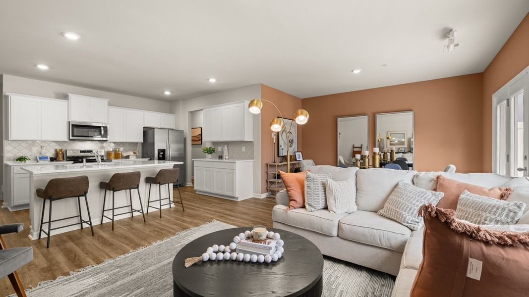Representative furnished interior of a home built from the Stratford by D.R. Horton in Echo Glen, Stockbridge (Image 14).