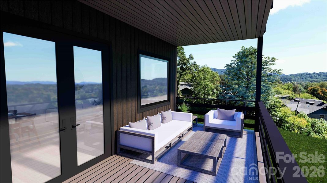 Main level deck rendering