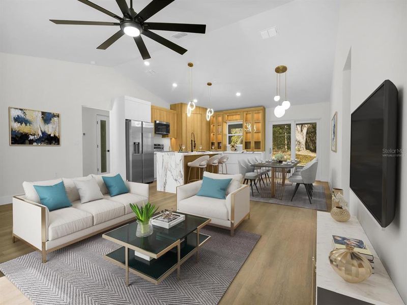 Furnished interior view inside a new home in , Ocklawaha (Image 9).