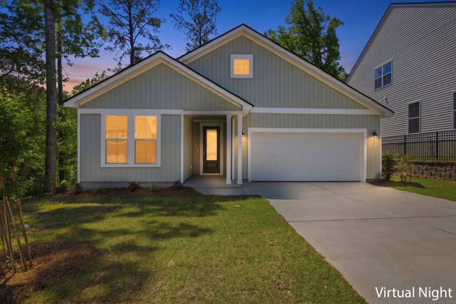 Front exterior of a new home in Grand Arbor, Blythewood, SC, highlighting curb appeal (Image 22). Front exterior of a new home in Grand Arbor, Blythewood, SC, highlighting curb appeal (Image 22).