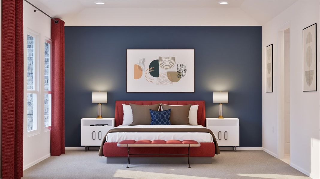 Furnished interior view inside a new home in Samara: Wentworth, League City (Image 12).