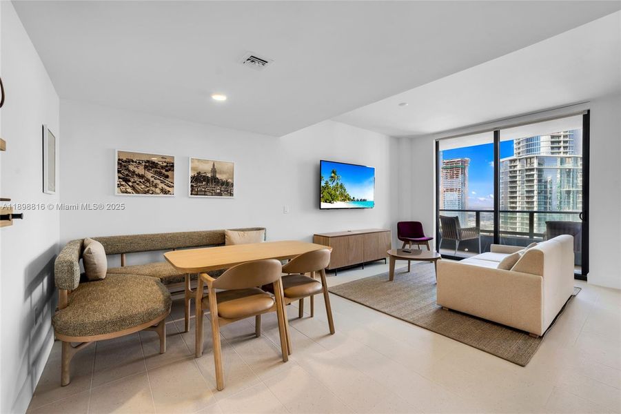 Furnished interior view inside a new home in , Miami (Image 7). Furnished interior view inside a new home in , Miami (Image 7).