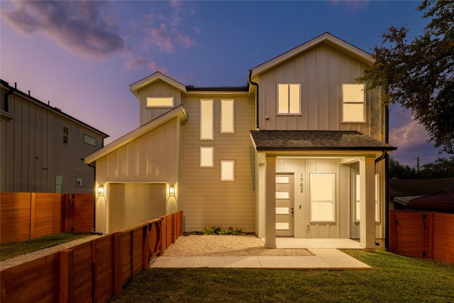 Exterior details and patio area of a home in , Austin (Image 3). Exterior details and patio area of a home in , Austin (Image 3).