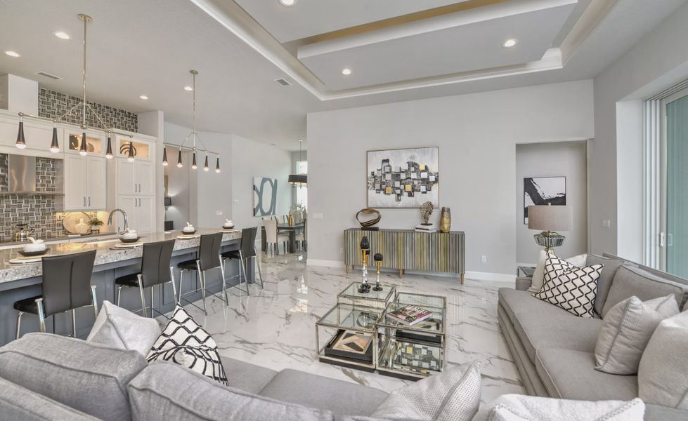 Furnished interior view inside a new home in Plantation Bay, Ormond Beach (Image 17).