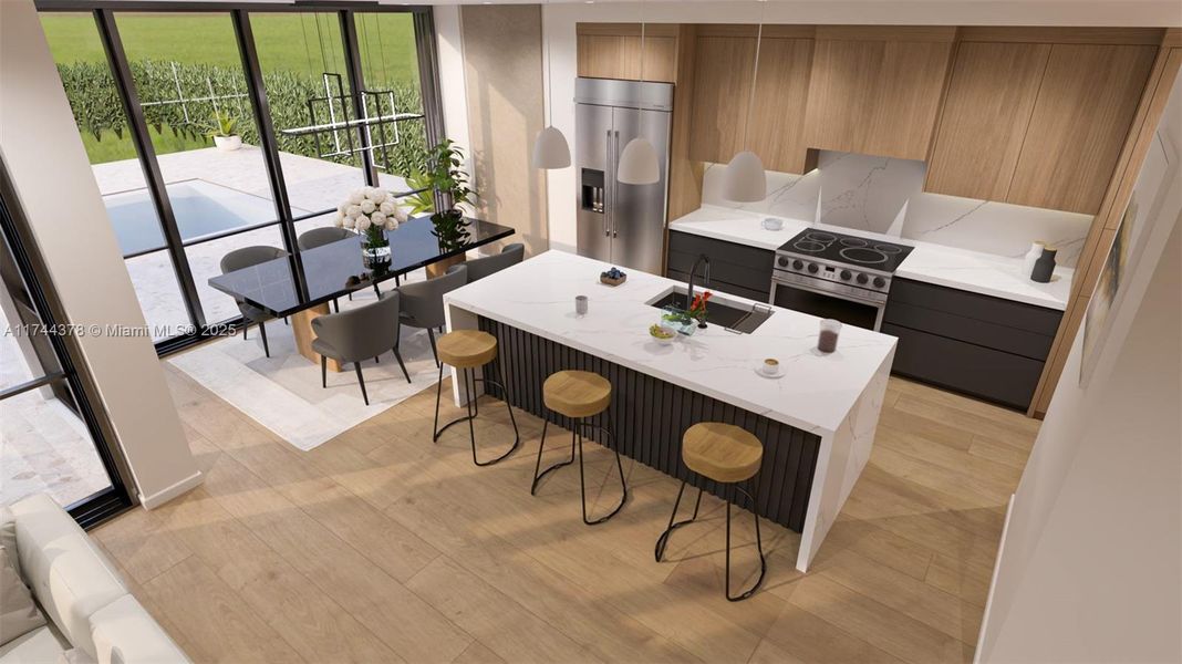 Furnished interior view inside a new home in , Coral Gables (Image 7). Furnished interior view inside a new home in , Coral Gables (Image 7).