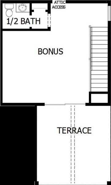 2D floor plan layout of this home in Hillside at Las Colinas, Irving, TX (Image 3).