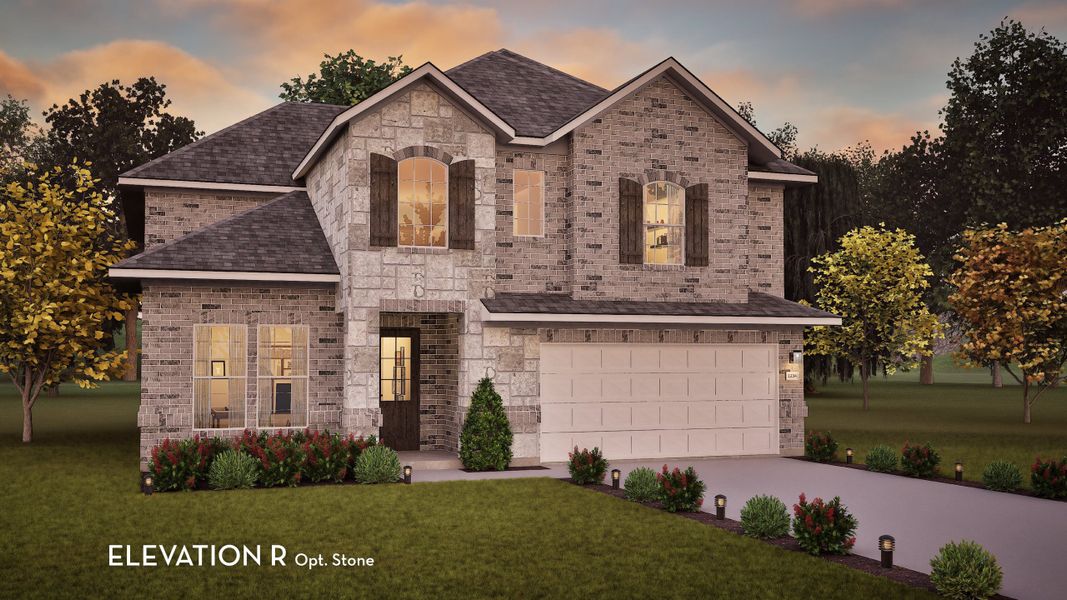 Representative exterior photo of a completed home built from the Hayden by CastleRock Communities in Horizon Lakes, McLendon-Chisholm, TX (Image 20).