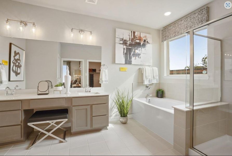 Representative photo of the primary bathroom Representative photo of the primary bathroom