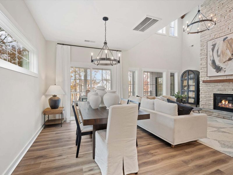 Dining Room and Family Room