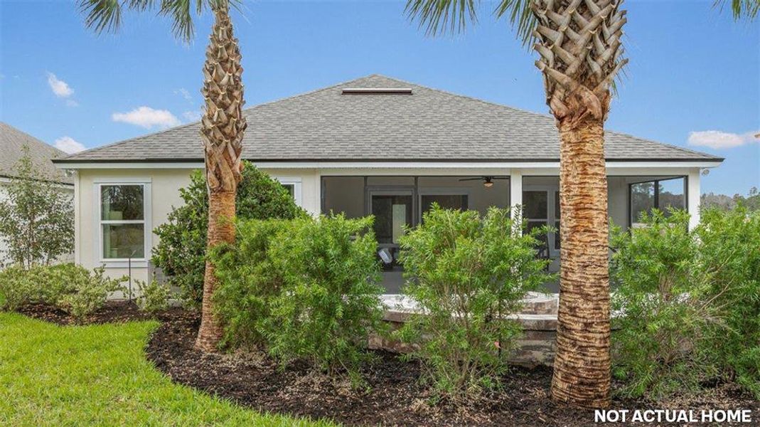 Exterior details and patio area of a home in Sawmill Branch, Palm Coast (Image 23).