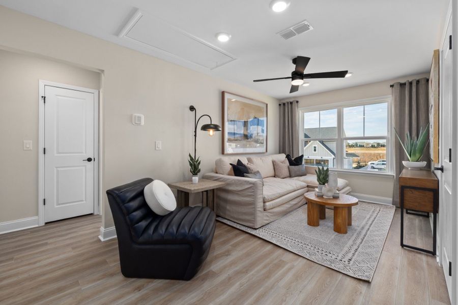 Representative furnished interior of a home built from the Rockingham by Pulte Homes in Saunders Farm, Fuquay Varina (Image 15).