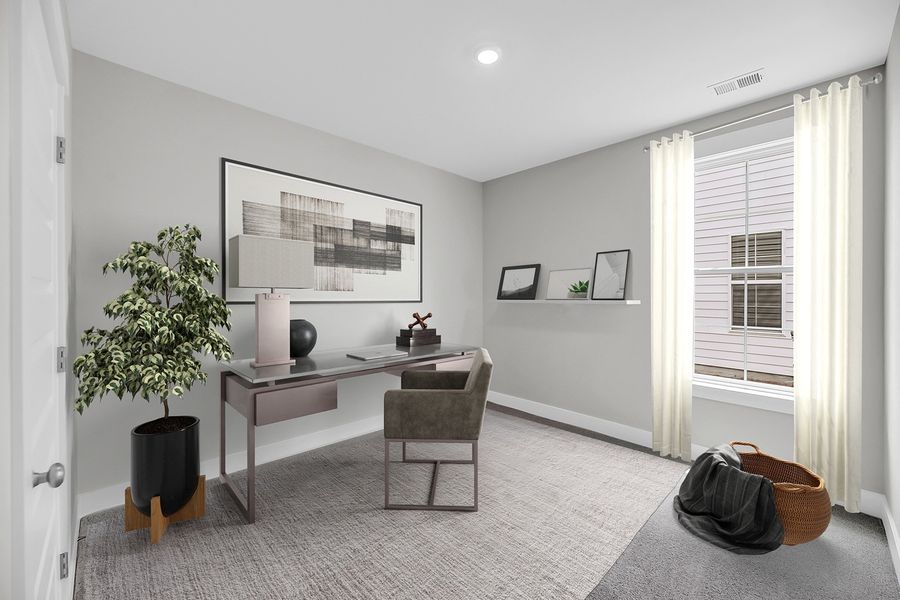 Representative furnished interior of a home built from the Bates II - Vanguard Collection by Mungo Homes in Scotts Hill Village, Wilmington (Image 8).