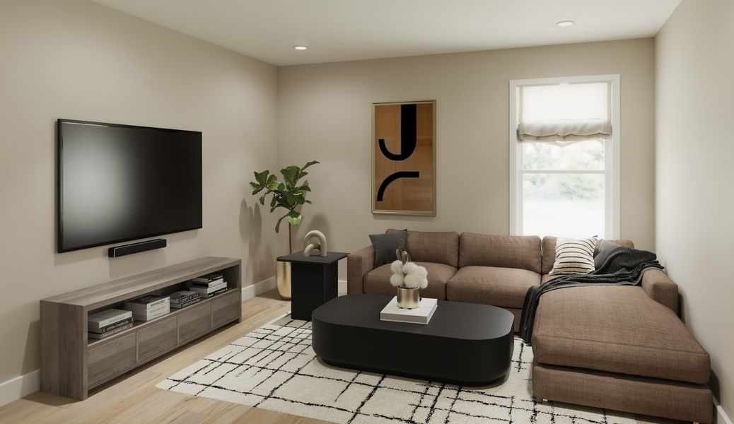 Representative furnished interior of a home built from the Emmett by Fischer Homes in Stonehaven, Hoschton (Image 9). Representative furnished interior of a home built from the Emmett by Fischer Homes in Stonehaven, Hoschton (Image 9).