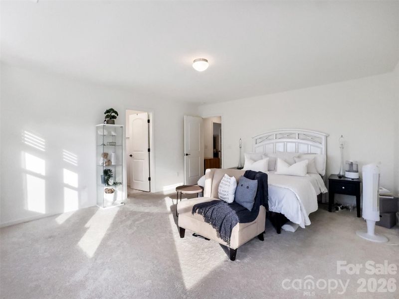 Spacious primary bedroom ensuite