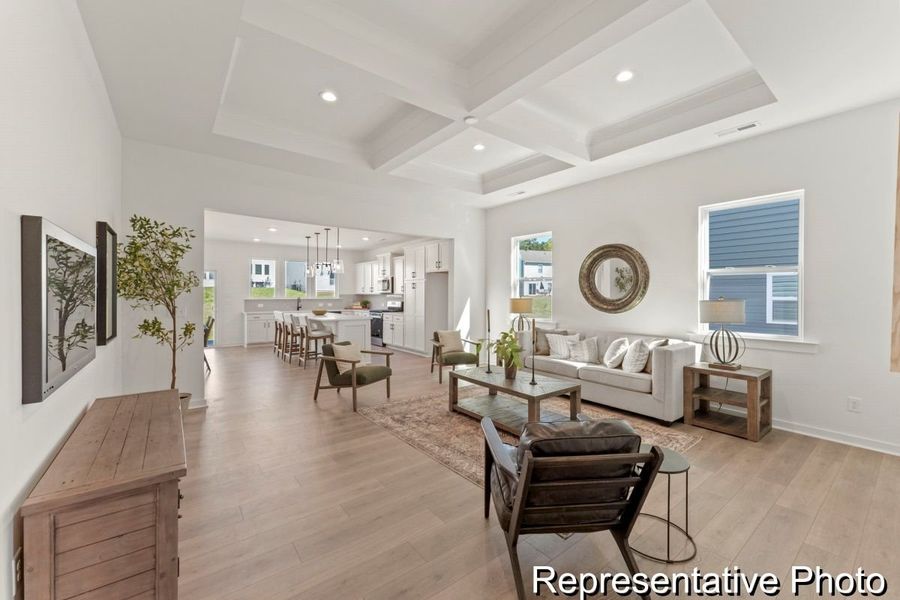 Furnished interior view inside a new home in Copper Ridge at Flowers Plantation, Clayton (Image 9).