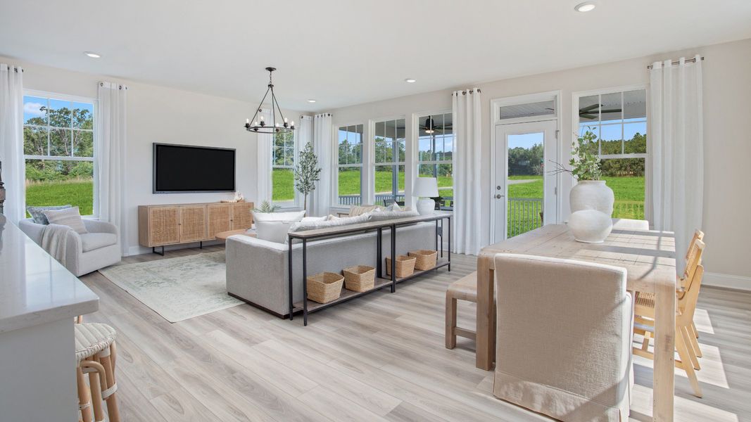 Furnished interior view inside a new home in Station Pointe, Angier (Image 6).