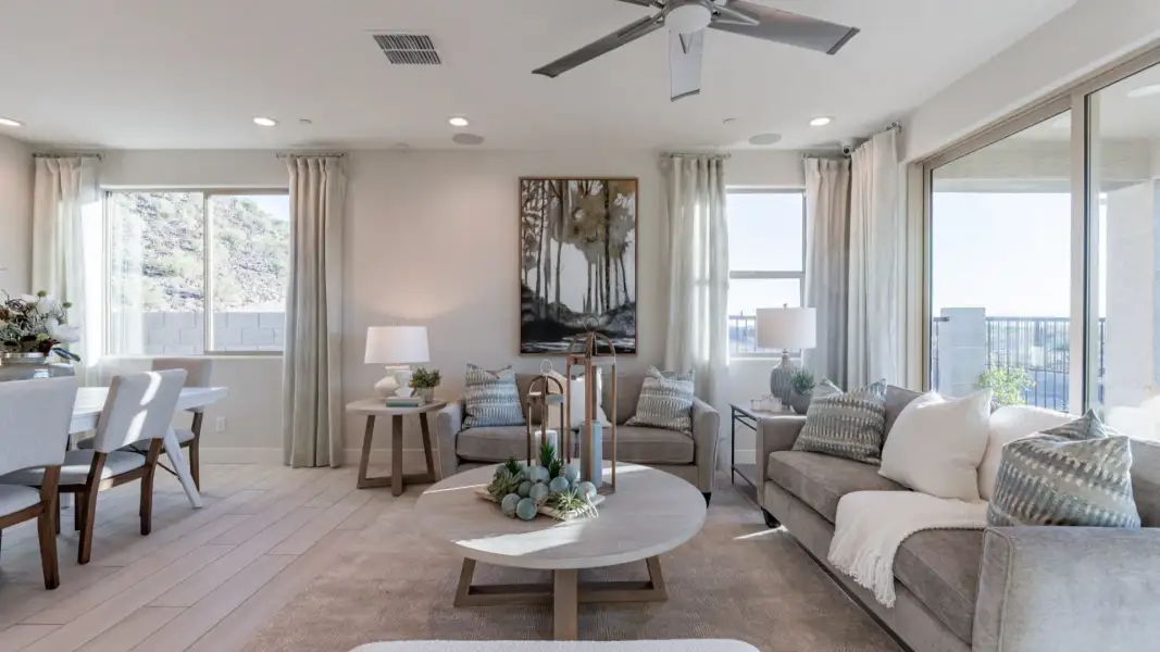 Furnished interior view inside a new home in The Villas at Mystic, Peoria (Image 9). Furnished interior view inside a new home in The Villas at Mystic, Peoria (Image 9).