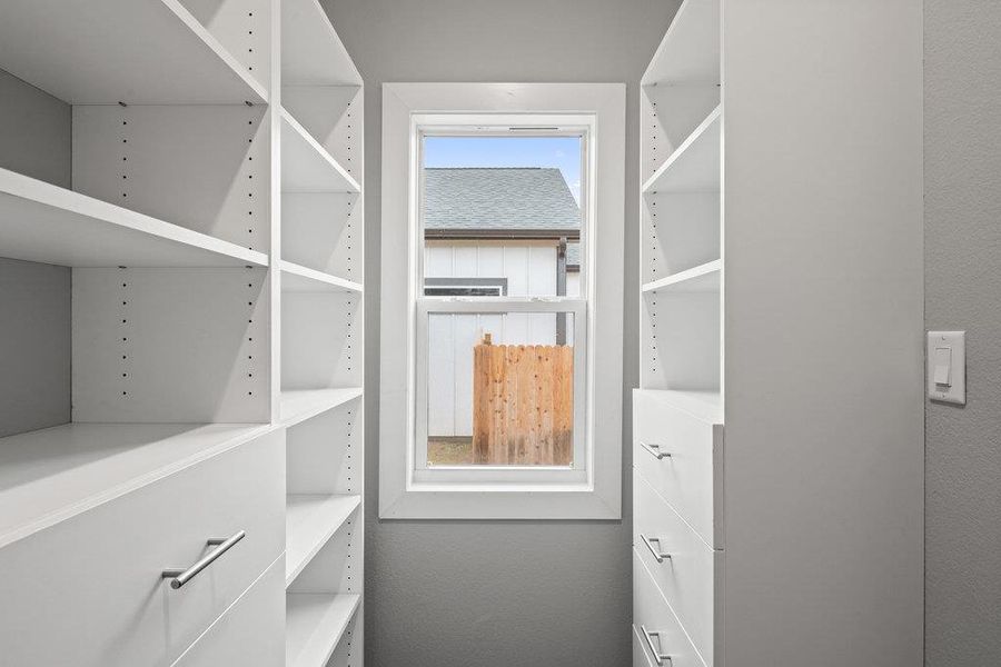 View of spacious closet