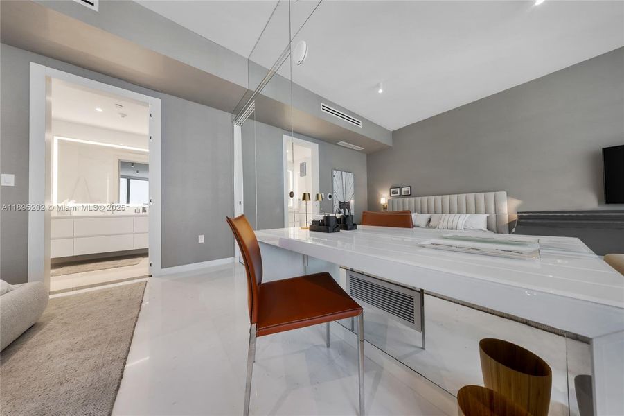 Furnished interior view inside a new home in Aston Martin Residences, Miami (Image 37).