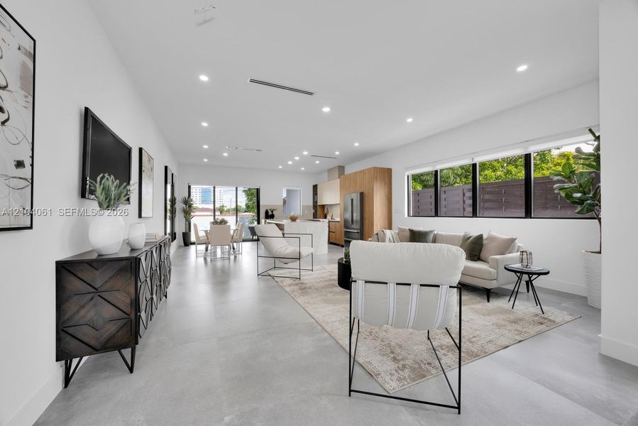 Furnished interior view inside a new home in , Miami (Image 7).