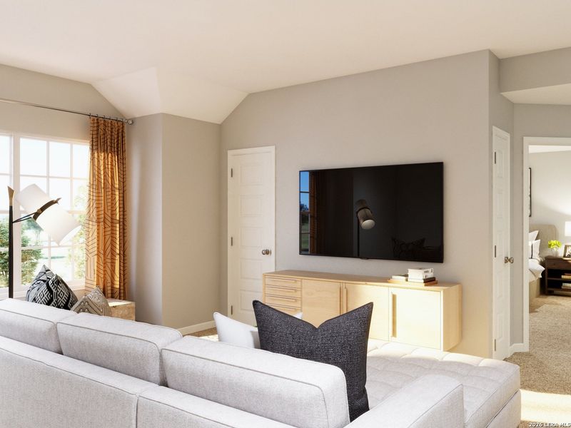 Furnished interior view inside a new home in Cinco Lakes, San Antonio (Image 4). Furnished interior view inside a new home in Cinco Lakes, San Antonio (Image 4).
