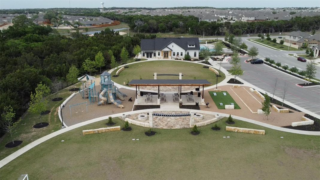 Drone / aerial view of a park Drone / aerial view of a park